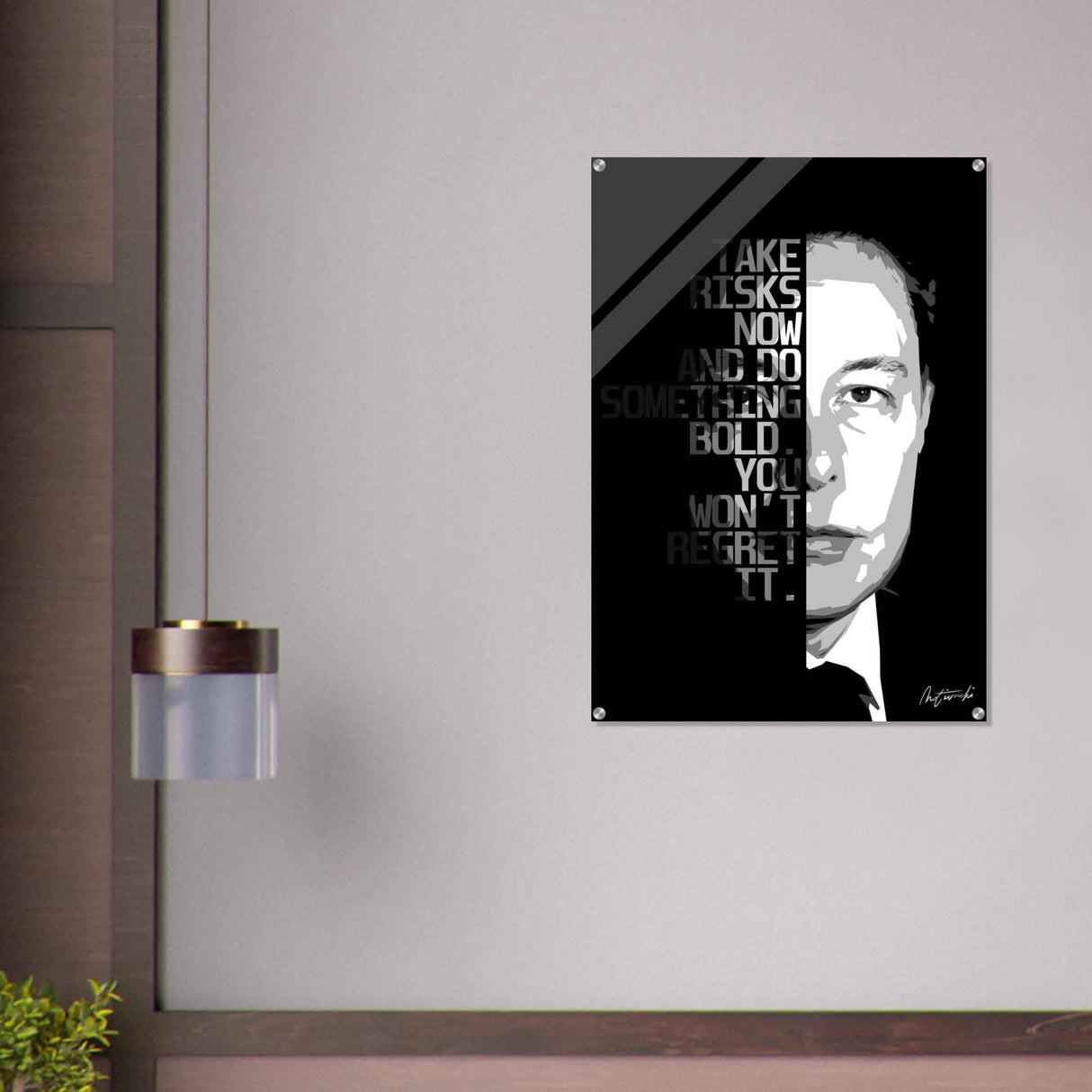 Da Vinci Motivational Wall Art - Acrylic Print - 70x100 cm / 28x40″ -