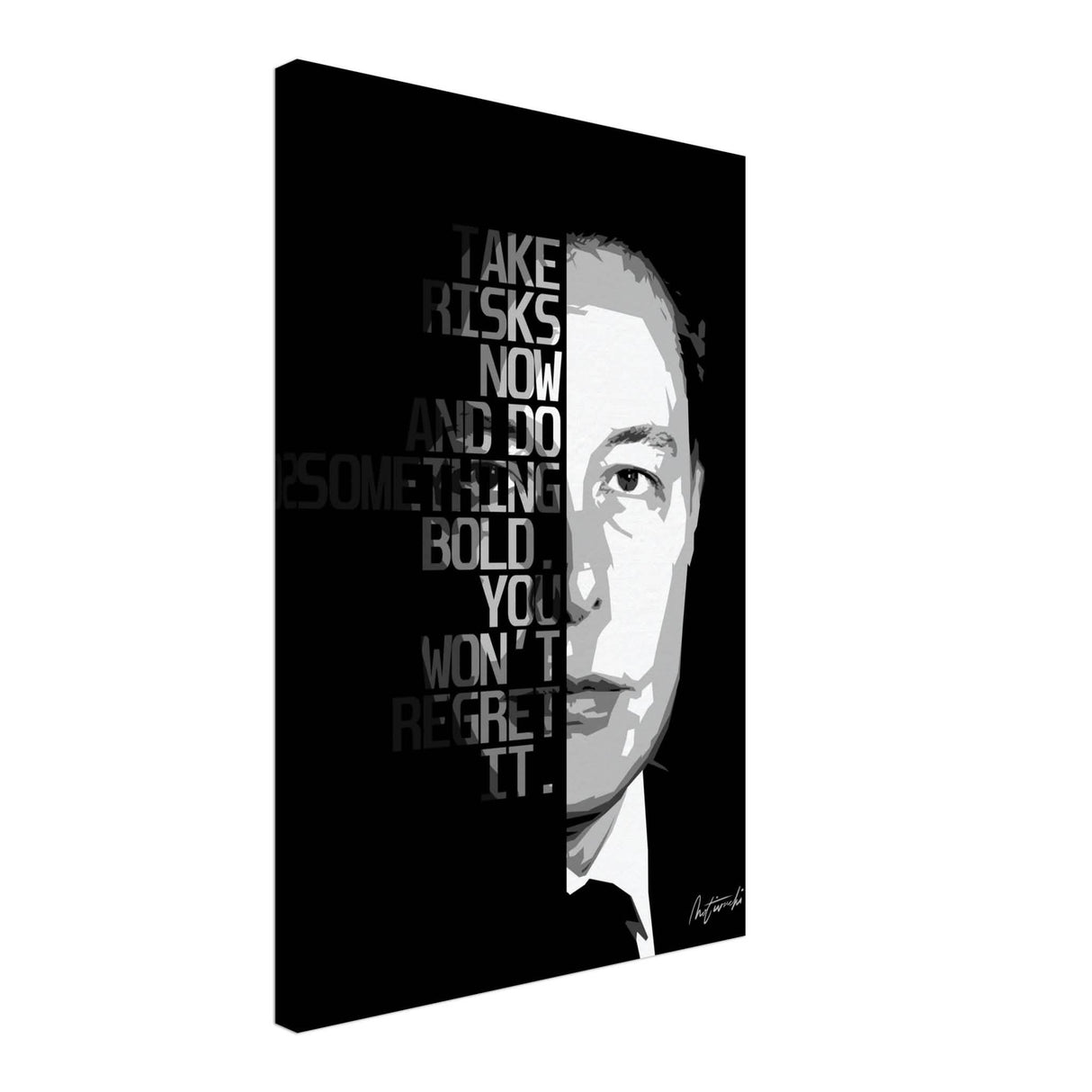 Da Vinci Motivational Wall Art - Canvas - 40x60 cm / 16x24″ - Slim