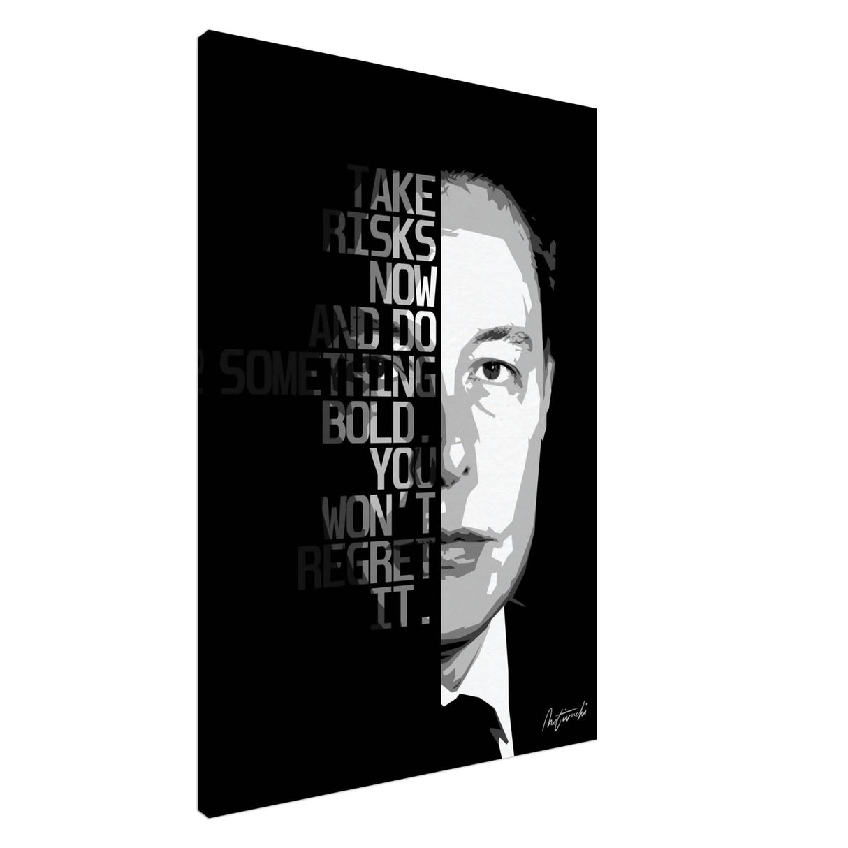 Da Vinci Motivational Wall Art - Canvas - 70x100 cm / 28x40″ - Slim