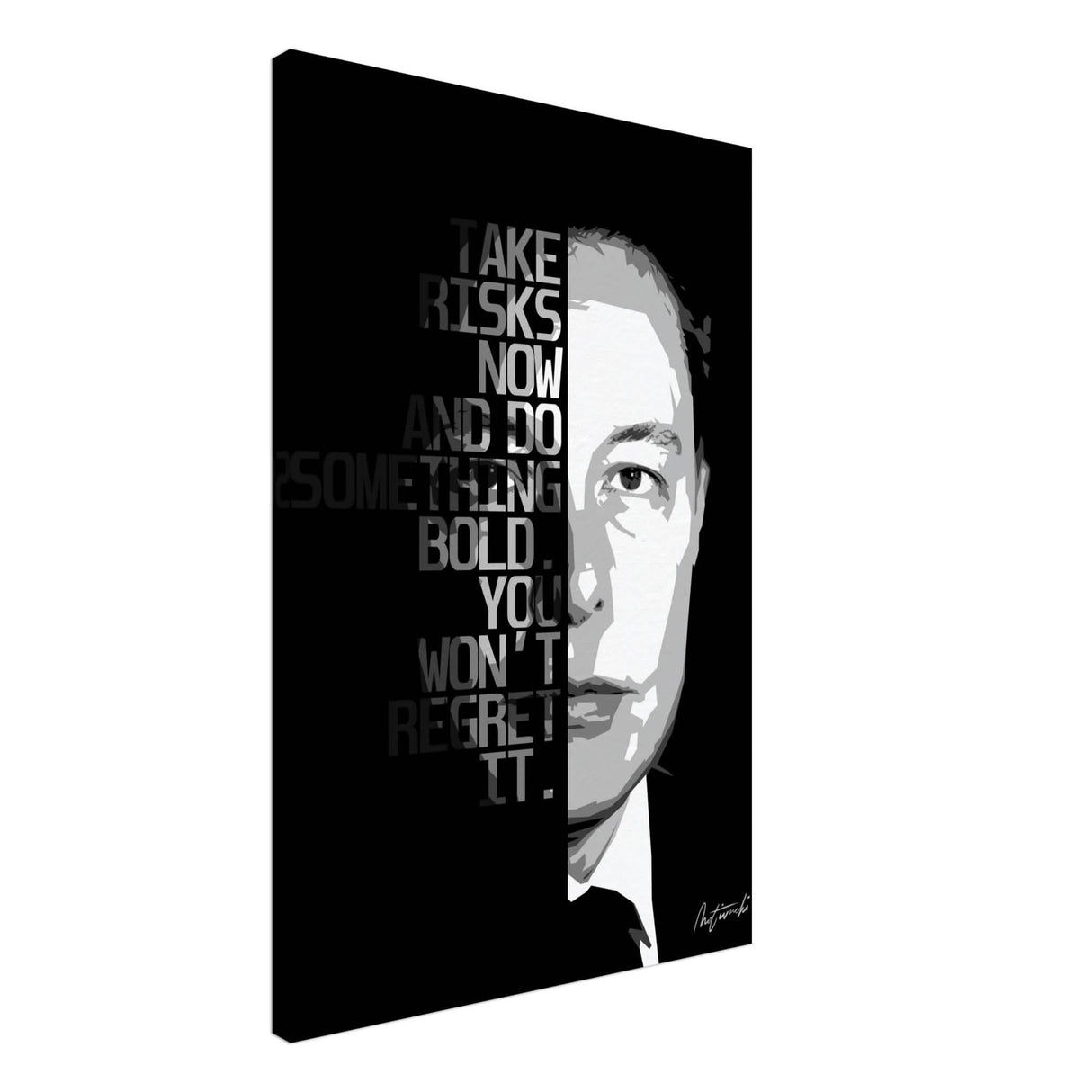 Da Vinci Motivational Wall Art - Canvas - 50x75 cm / 20x30″ - Slim