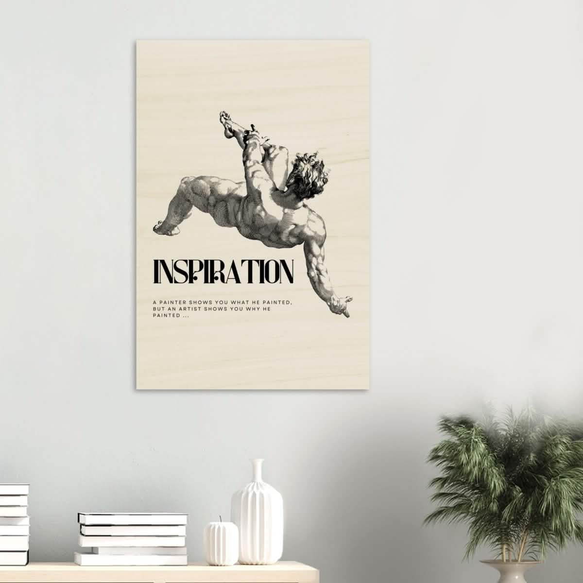 Da Vinci Motivational Wall art - Wood Prints - 60x90 cm / 24x36″ - 20 mm