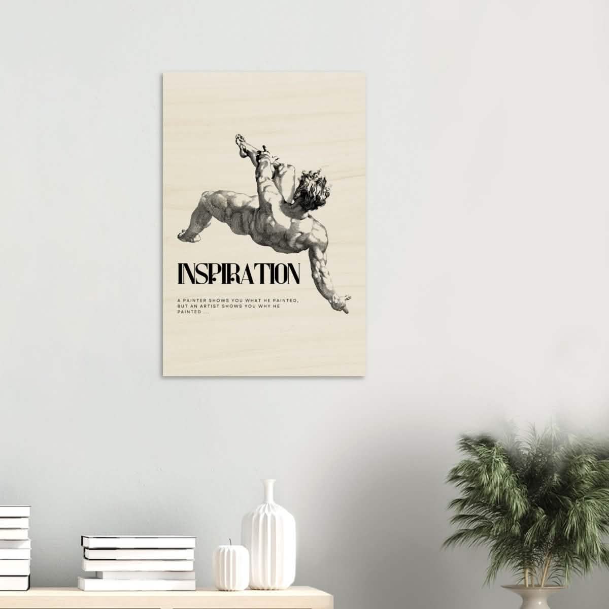 Da Vinci Motivational Wall art - Wood Prints - 50x75 cm / 20x30″ - 20 mm