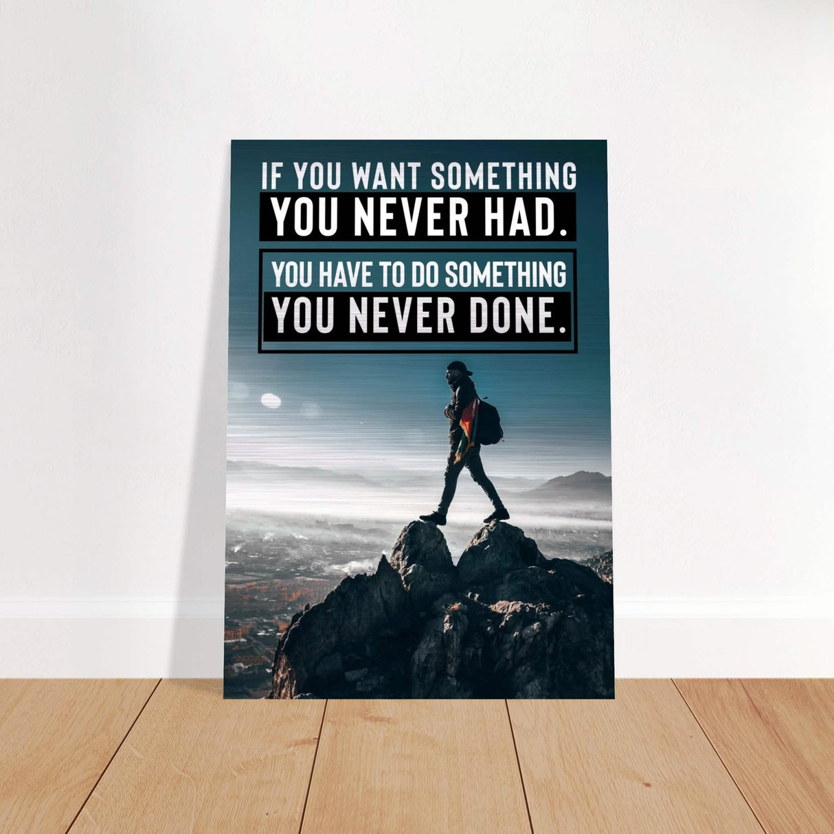 Da Vinci Motivational Wall Art - Brushed Aluminum Print - 70x100 cm / 28x40″ -