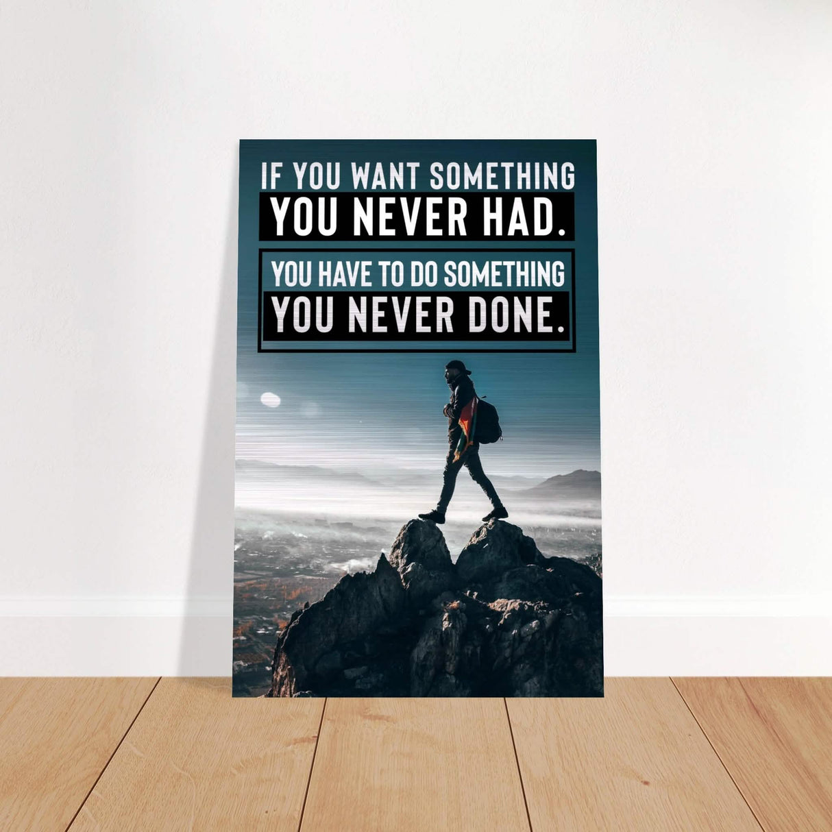 Da Vinci Motivational Wall Art - Brushed Aluminum Print - 60x90 cm / 24x36″ -