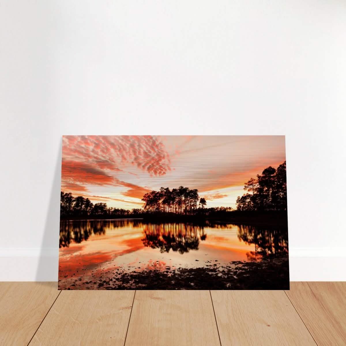 Da Vinci Nature Art Wall art print | Sunset - Brushed Aluminum Print - 30x45 cm / 12x18″ -