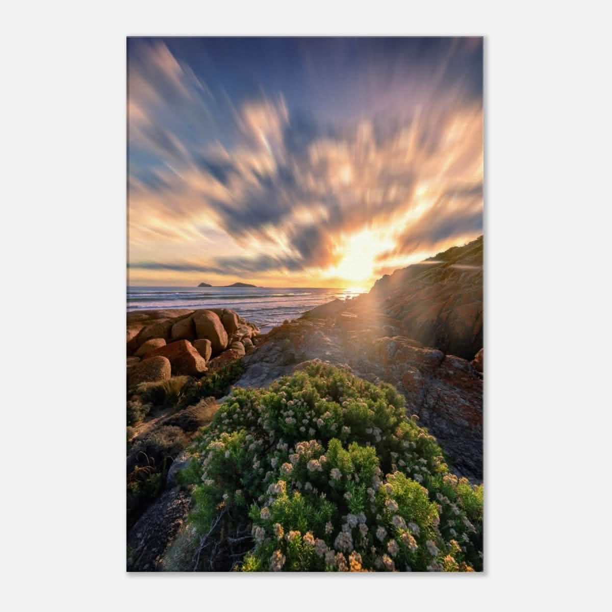 Da Vinci Nature Collection Wall Art Sunrise Melbourne Australia - 50x75 cm / 20x30″ - Thick -