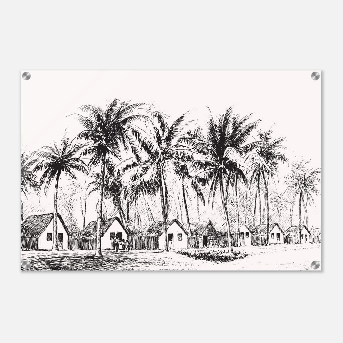 Da Vinci Nature Modern Art Wall art print | black and white beach house - Acrylic Print - 50x75 cm / 20x30″ -