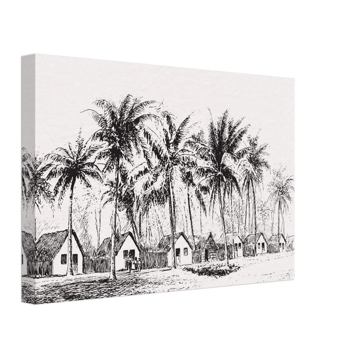 Da Vinci Nature Modern Art Wall art print | black and white beach house - Canvas - 30x45 cm / 12x18″ - Thick