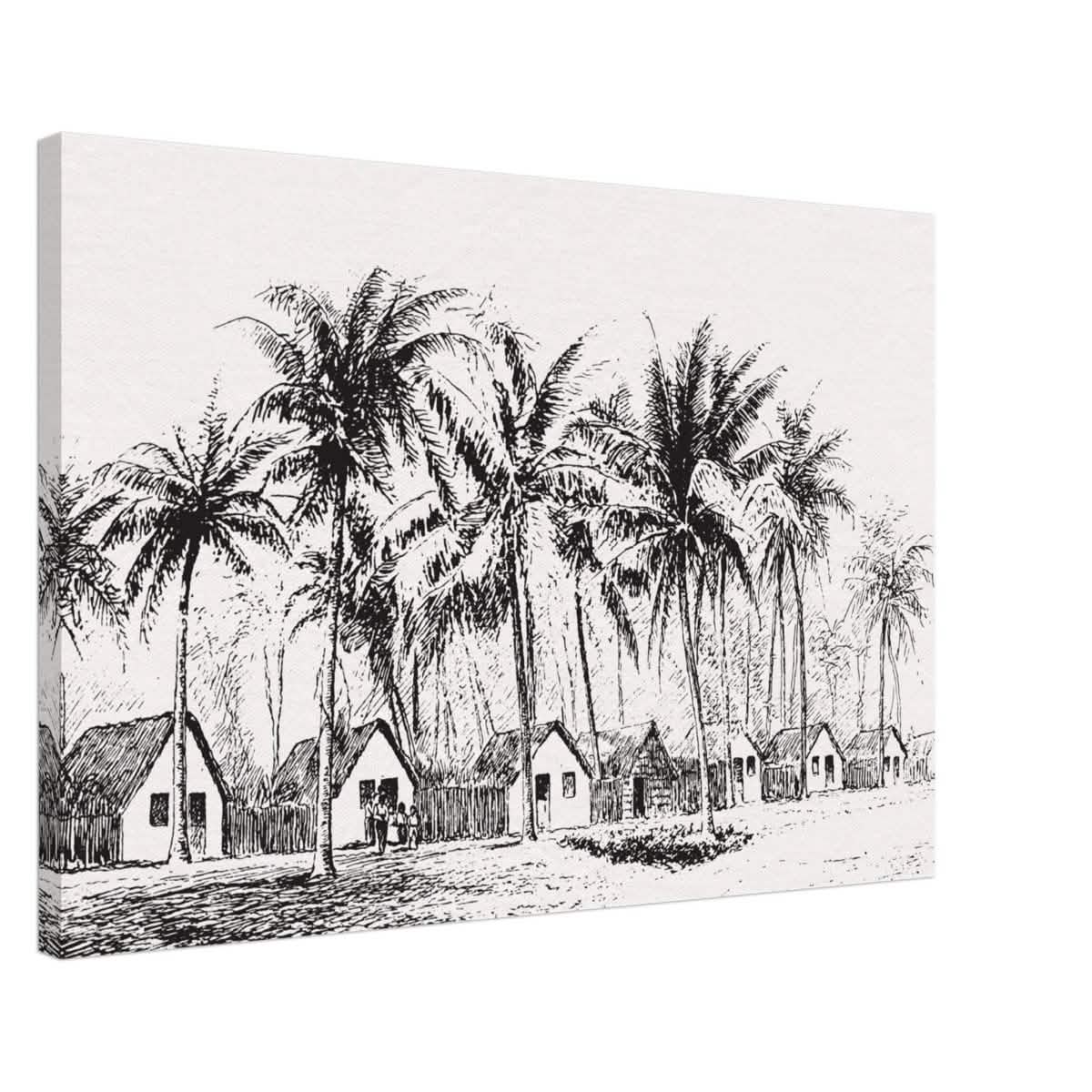 Da Vinci Nature Modern Art Wall art print | black and white beach house - Canvas - 50x75 cm / 20x30″ - Slim
