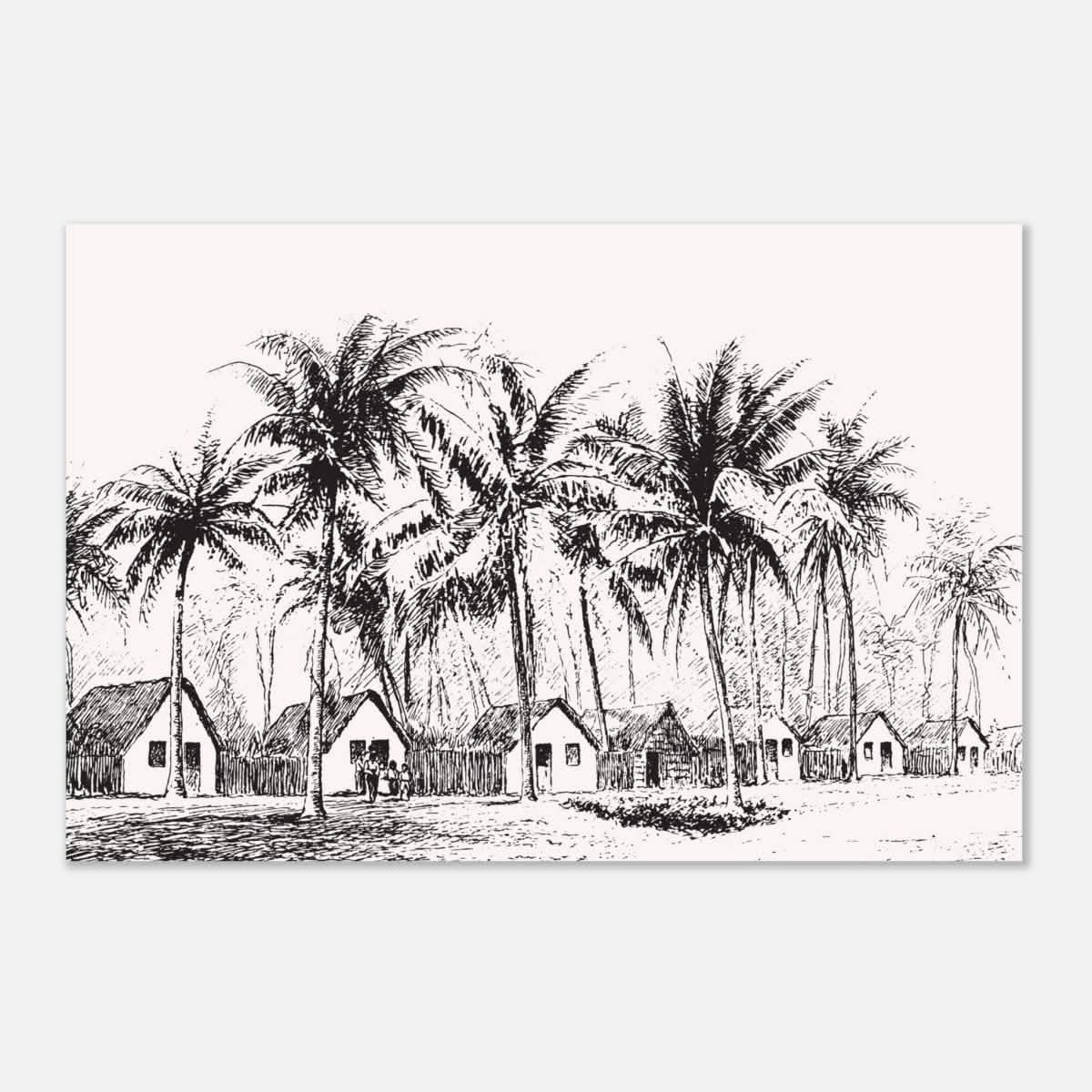 Da Vinci Nature Modern Art Wall art print | black and white beach house - Aluminum Print - 50x75 cm / 20x30″ -