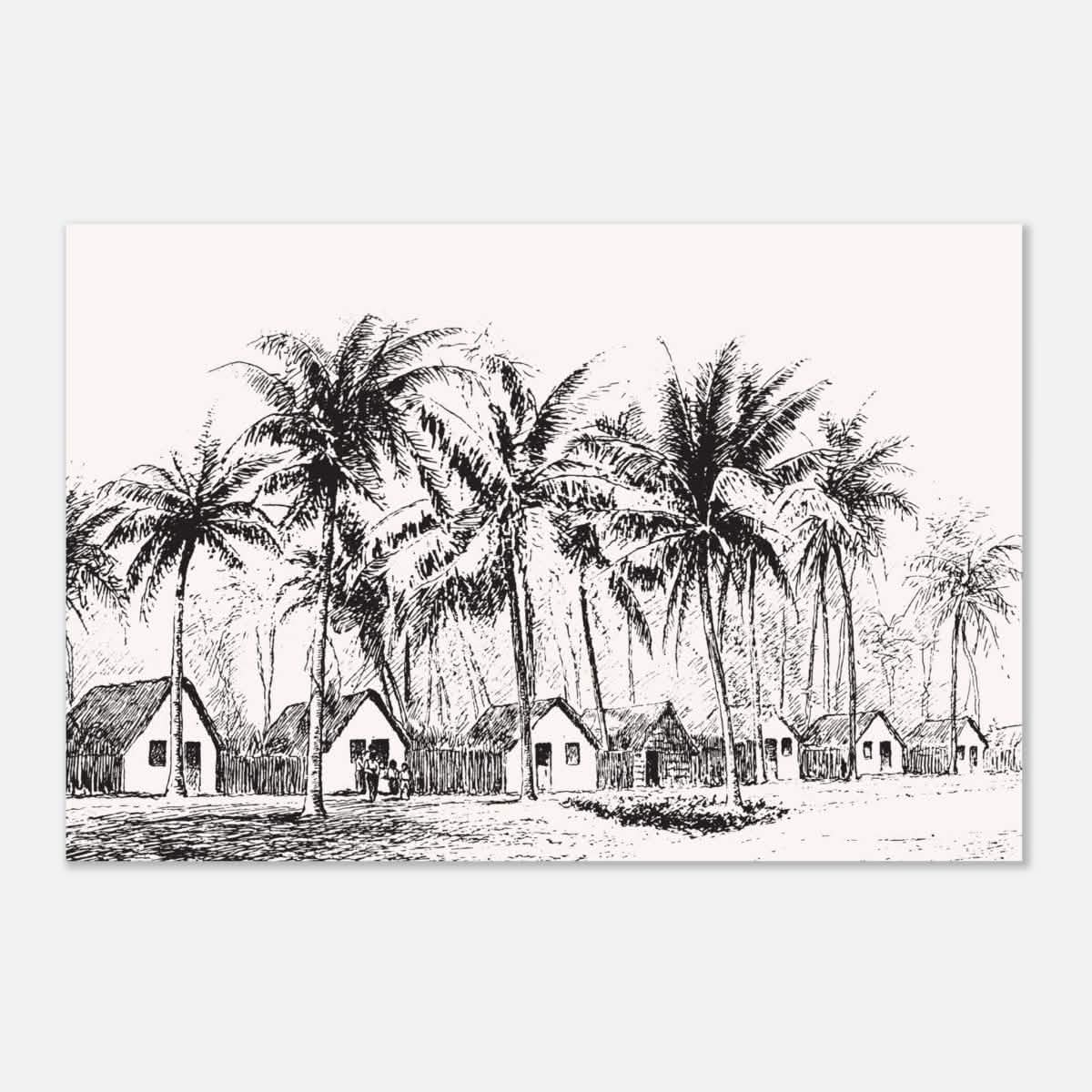 Da Vinci Nature Modern Art Wall art print | black and white beach house - Aluminum Print - 60x90 cm / 24x36″ -