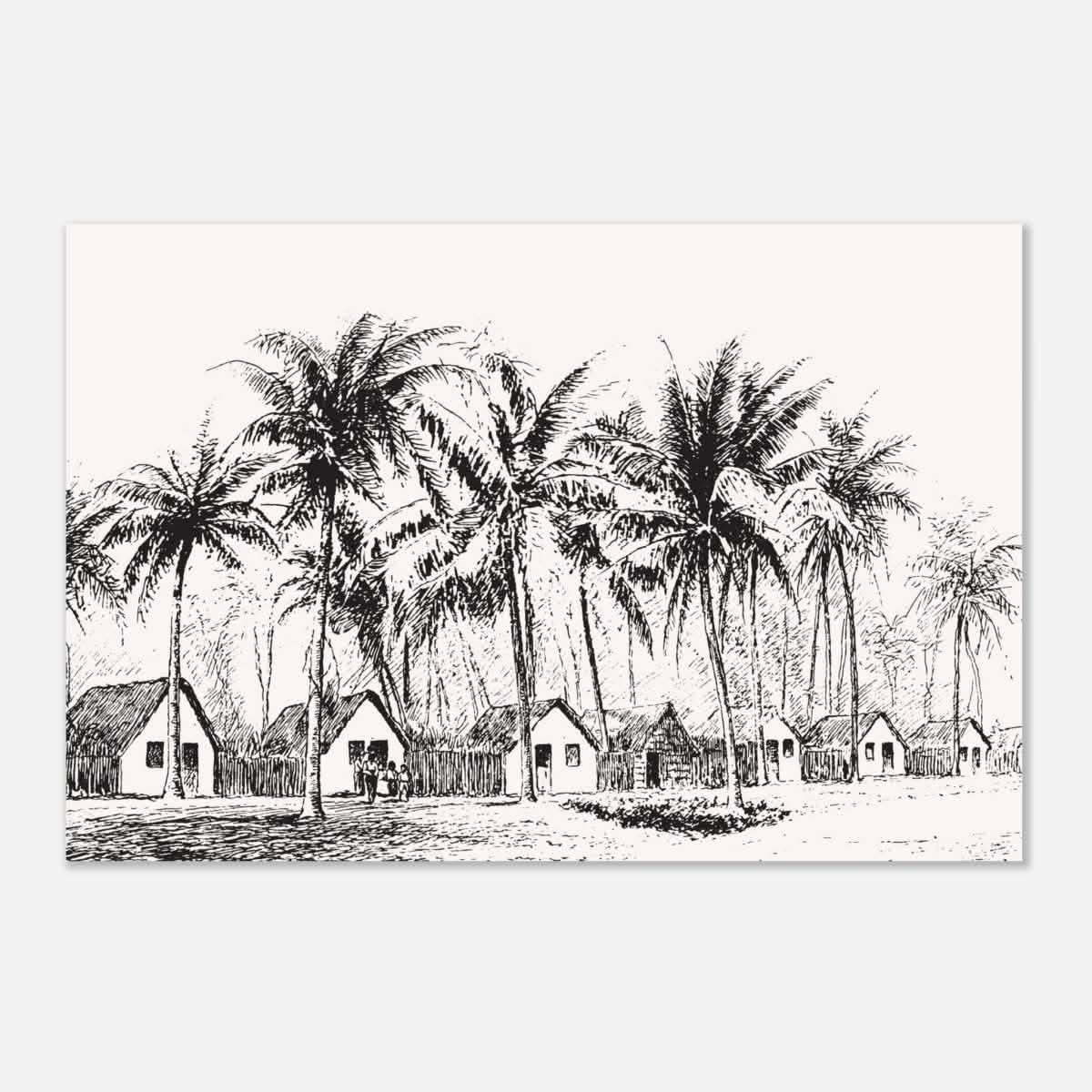 Da Vinci Nature Modern Art Wall art print | black and white beach house - Aluminum Print - 30x45 cm / 12x18″ -