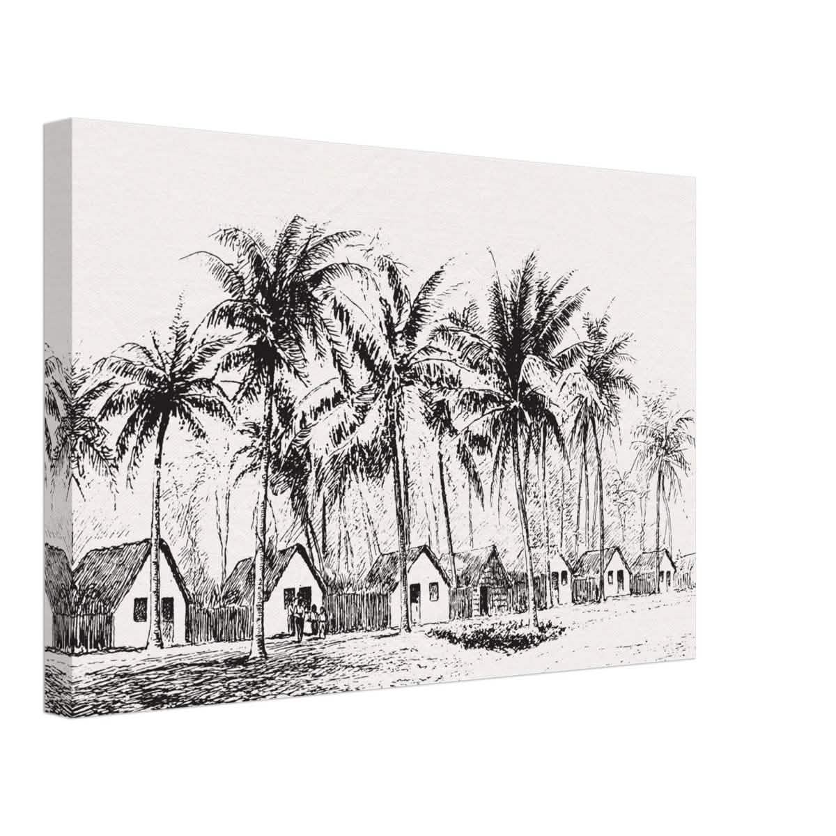 Da Vinci Nature Modern Art Wall art print | black and white beach house - Canvas - 30x45 cm / 12x18″ - Slim