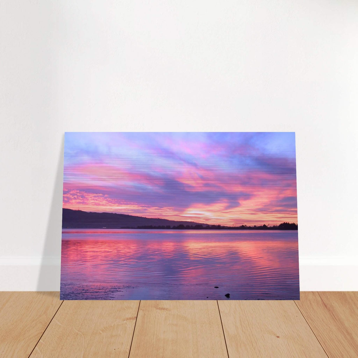 Da Vinci Nature Modern Wall Art | Sunset - Brushed Aluminum Print - 70x100 cm / 28x40″ -
