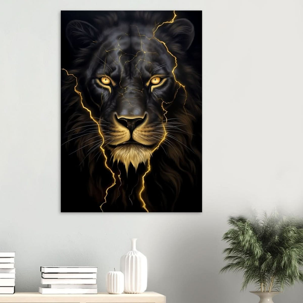 Da Vinci Nature Wall art | Wild Life prints | Lion - Wood Prints - 70x100 cm / 28x40″ - 10 mm