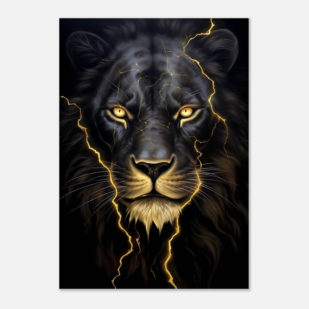Da Vinci Nature Wall art | Wild Life prints | Lion - Aluminum Print - 70x100 cm / 28x40″ -