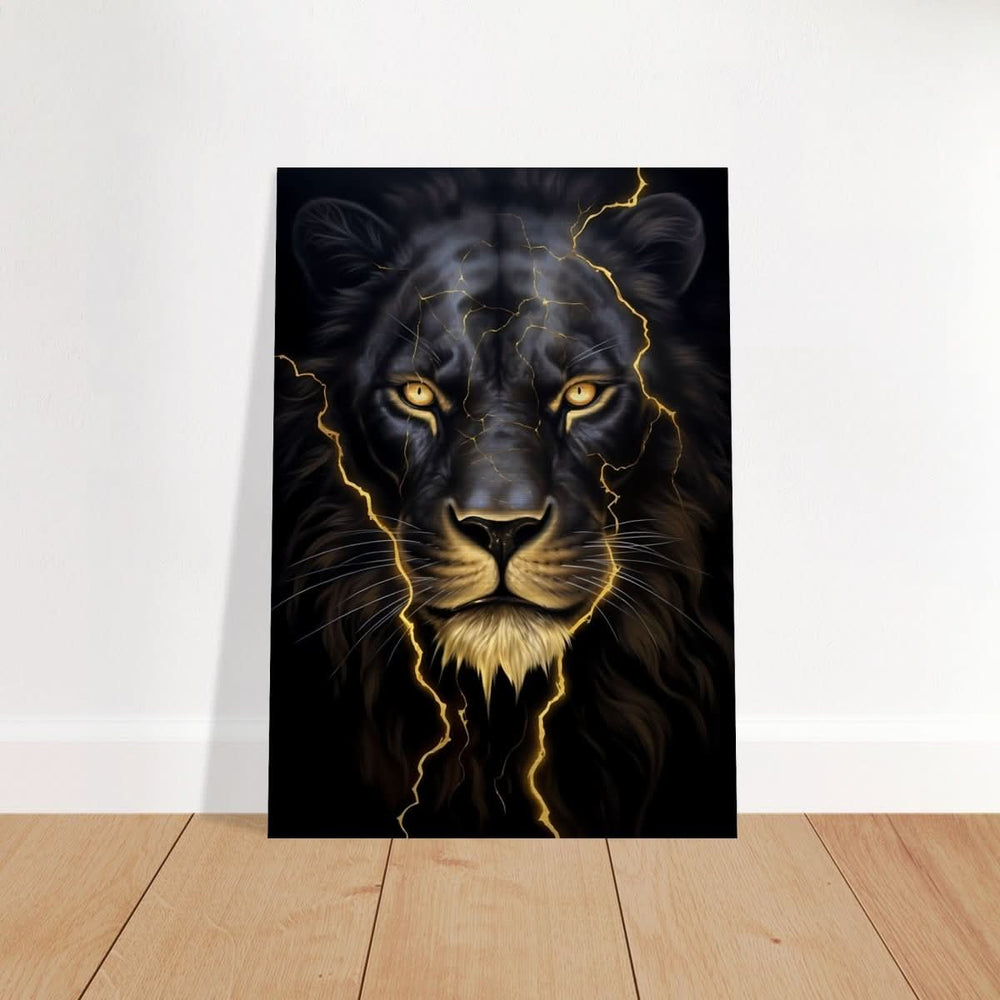 Da Vinci Nature Wall art | Wild Life prints | Lion - Brushed Aluminum Print - 70x100 cm / 28x40″ -