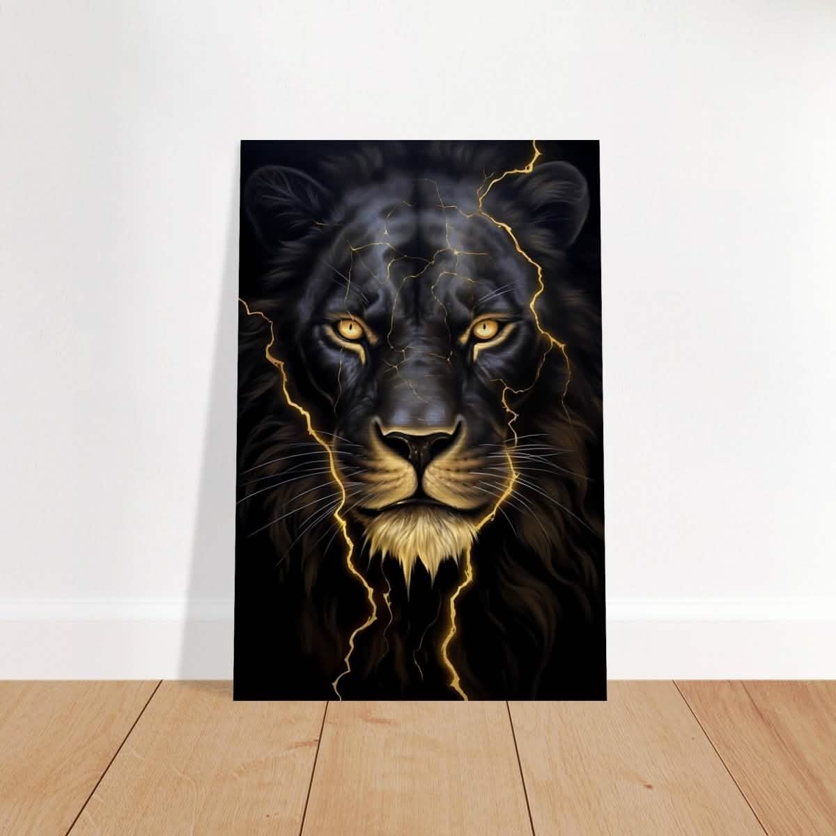 Da Vinci Nature Wall art | Wild Life prints | Lion - Brushed Aluminum Print - 30x45 cm / 12x18″ -