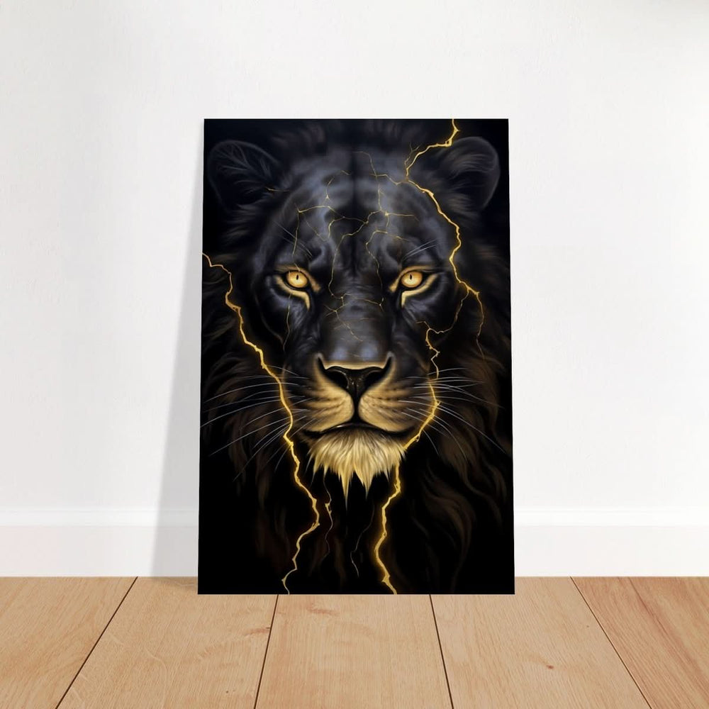 Da Vinci Nature Wall art | Wild Life prints | Lion - Brushed Aluminum Print - 60x90 cm / 24x36″ -