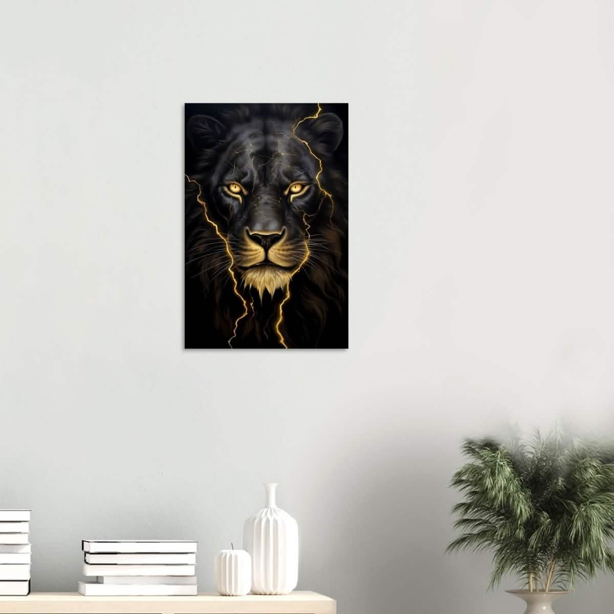 Da Vinci Nature Wall art | Wild Life prints | Lion - Wood Prints - 40x60 cm / 16x24″ - 20 mm