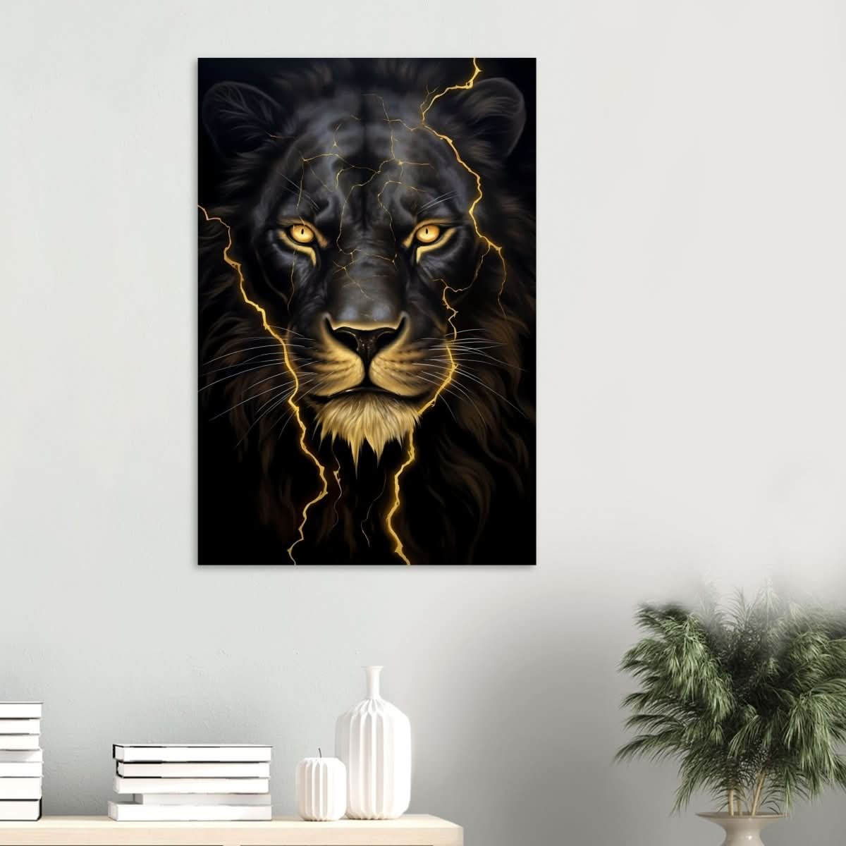 Da Vinci Nature Wall art | Wild Life prints | Lion - Wood Prints - 60x90 cm / 24x36″ - 20 mm