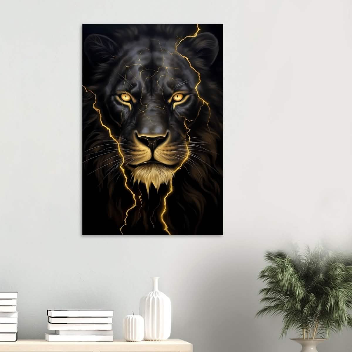Da Vinci Nature Wall art | Wild Life prints | Lion - Wood Prints - 60x90 cm / 24x36″ - 20 mm