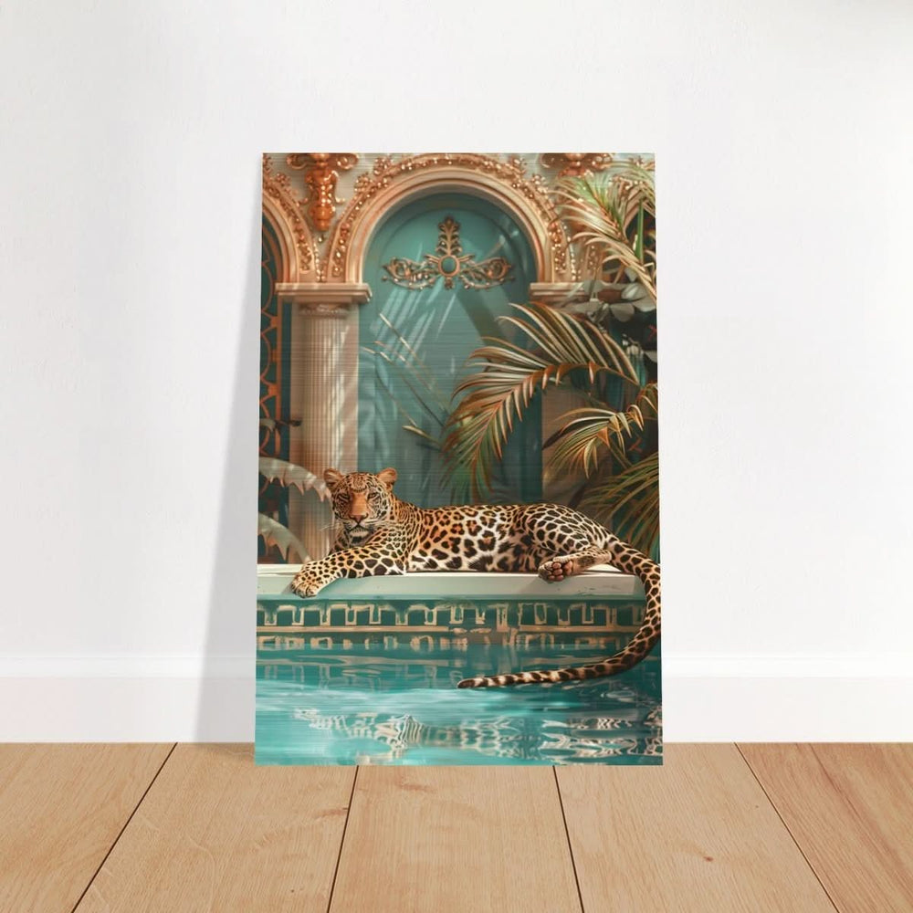 Da Vinci Nature Wall art | Wildlife | Leopard | Panthera - Brushed Aluminum Print - 30x45 cm / 12x18″ -