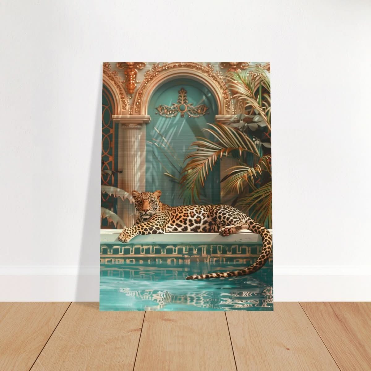 Da Vinci Nature Wall art | Wildlife | Leopard | Panthera - Brushed Aluminum Print - 70x100 cm / 28x40″ -