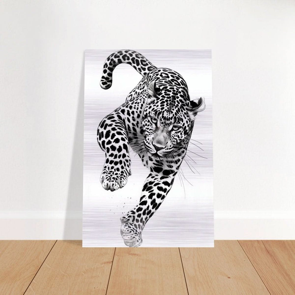 Da Vinci Nature Wall art | Wildlife | Leopard - Brushed Aluminum Print - 30x45 cm / 12x18″ -