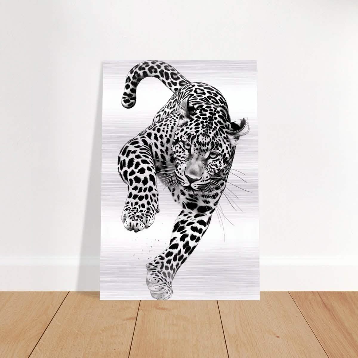 Da Vinci Nature Wall art | Wildlife | Leopard - Brushed Aluminum Print - 40x60 cm / 16x24″ -