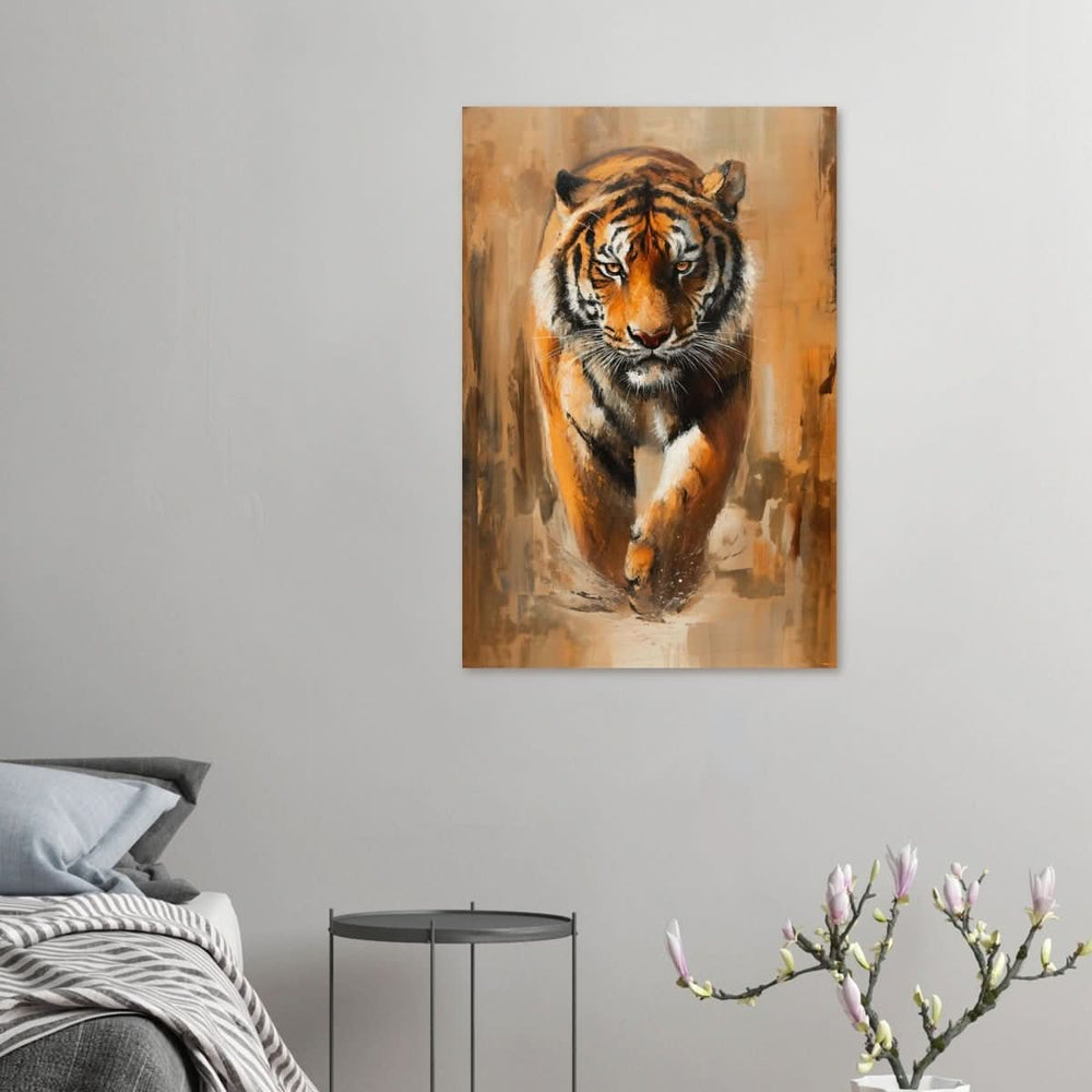 Da Vinci Nature Wall art | Wildlife | Tiger - Wood Prints - 60x90 cm / 24x36″ - 20 mm
