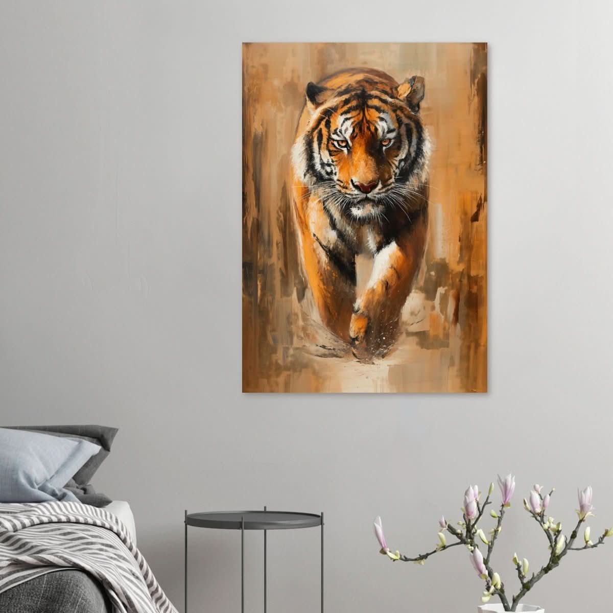Da Vinci Nature Wall art | Wildlife | Tiger - Wood Prints - 70x100 cm / 28x40″ - 20 mm