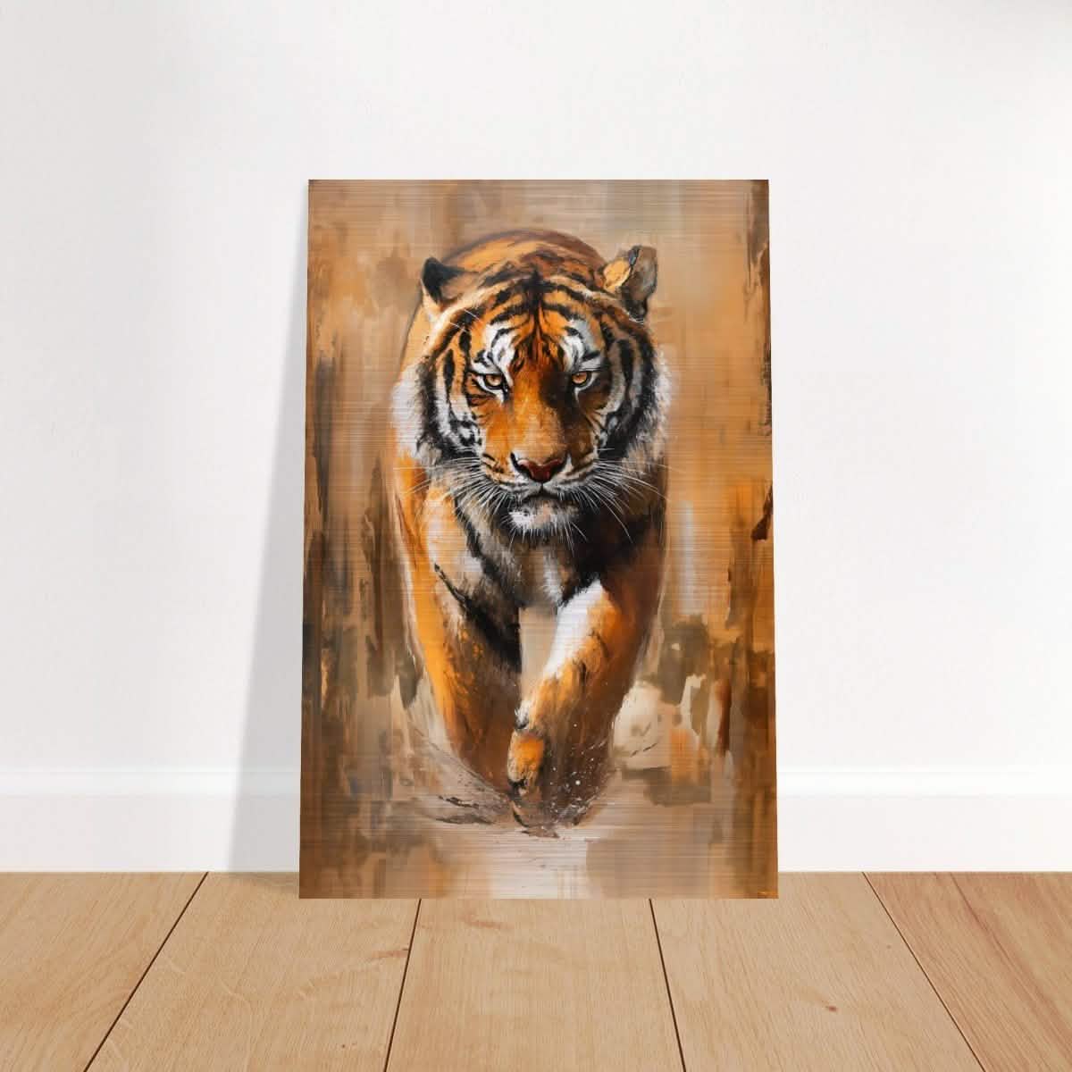 Da Vinci Nature Wall art | Wildlife | Tiger - Brushed Aluminum Print - 60x90 cm / 24x36″ -