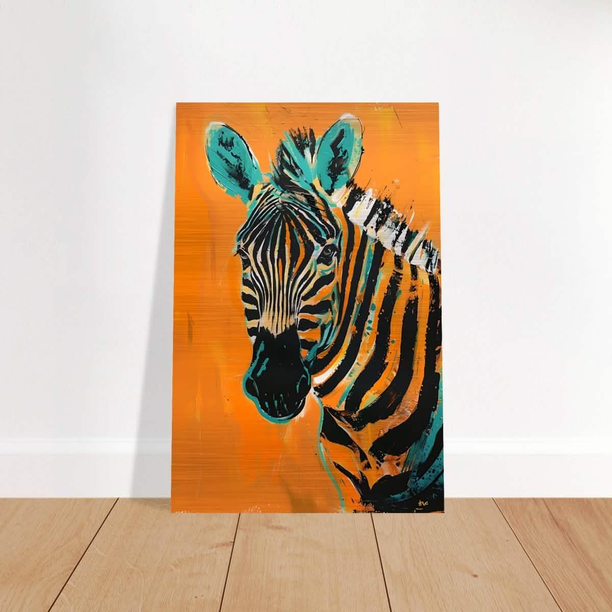 Da Vinci Nature Wall art | Wildlife | Zebra - Brushed Aluminum Print - 40x60 cm / 16x24″ -