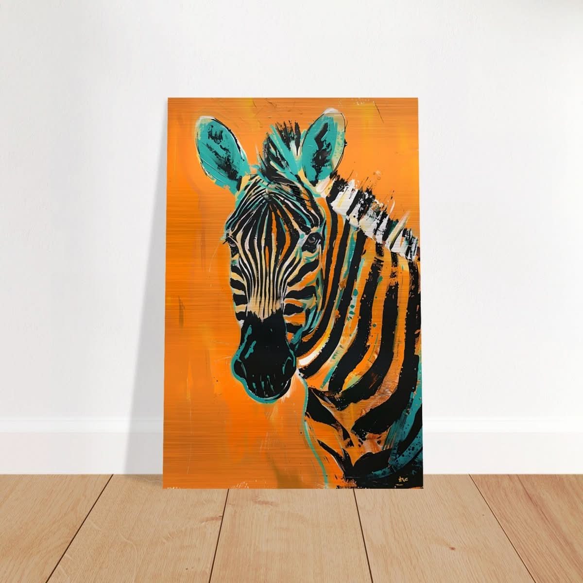 Da Vinci Nature Wall art | Wildlife | Zebra - Brushed Aluminum Print - 50x75 cm / 20x30″ -