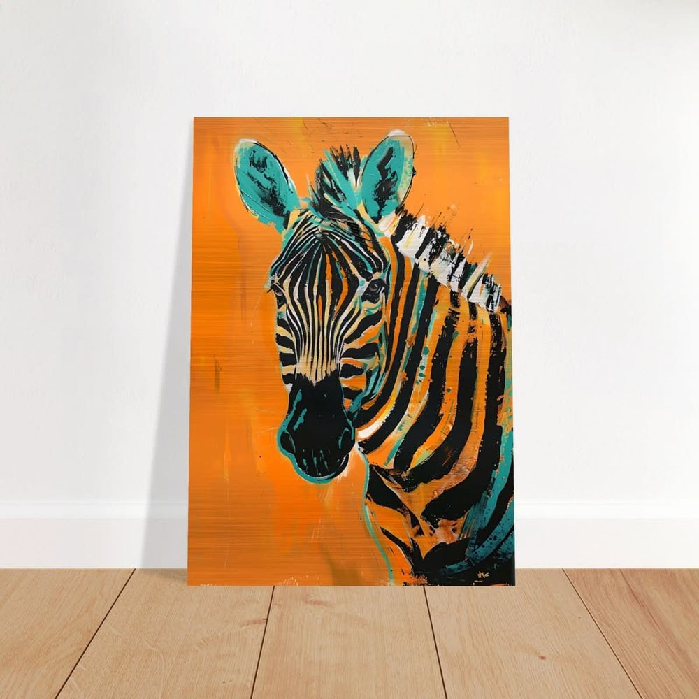 Da Vinci Nature Wall art | Wildlife | Zebra - Brushed Aluminum Print - 70x100 cm / 28x40″ -