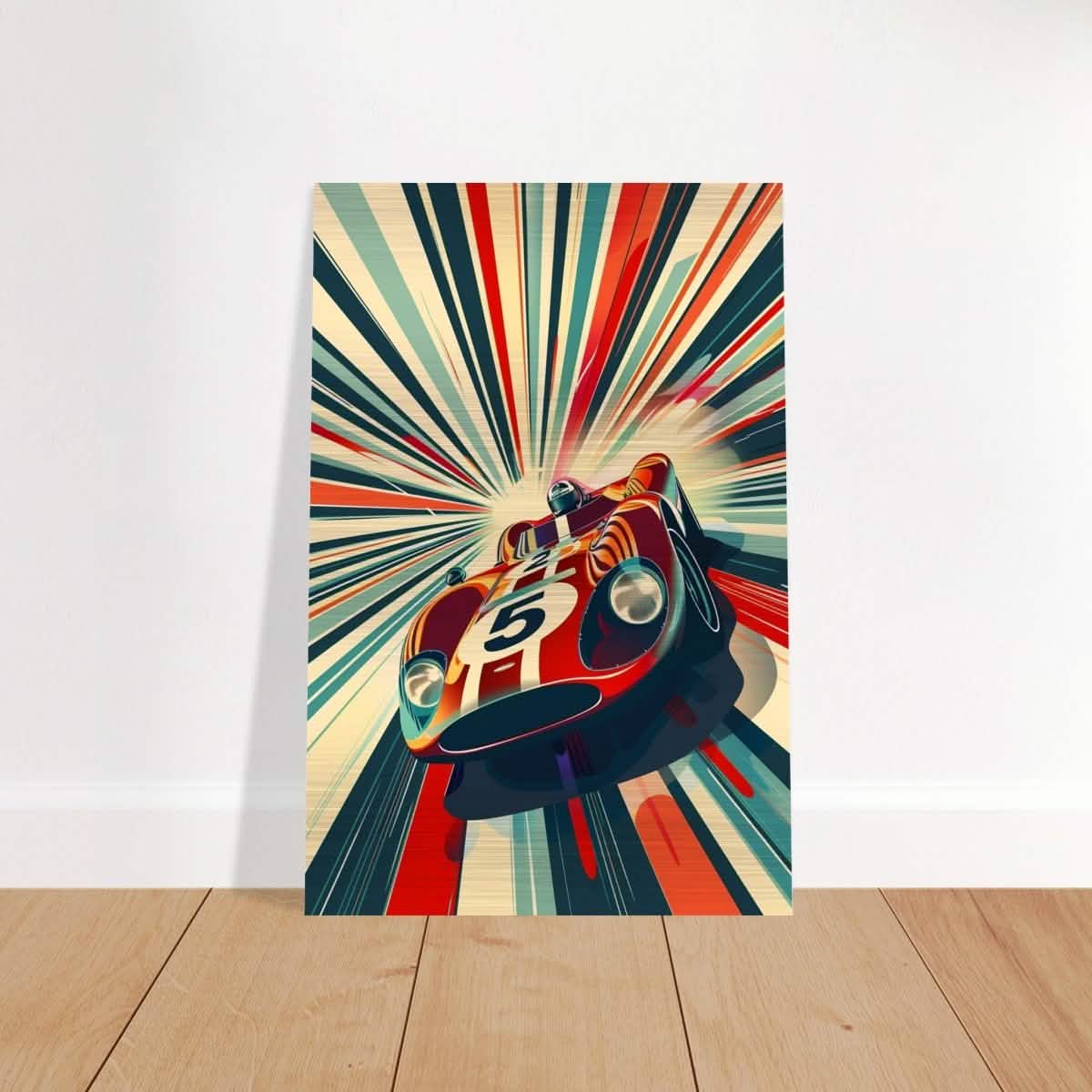 Da Vinci Pop Art Wall Art | Car - Brushed Aluminum Print - 60x90 cm / 24x36″ -