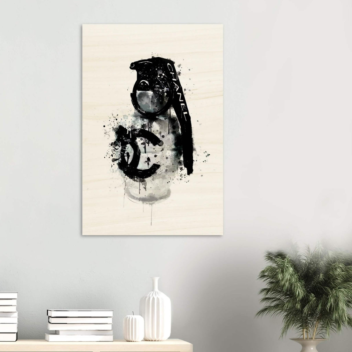 Da Vinci Pop Art Wall Art | CHANEL - Wood Prints - 60x90 cm / 24x36″ - 10 mm