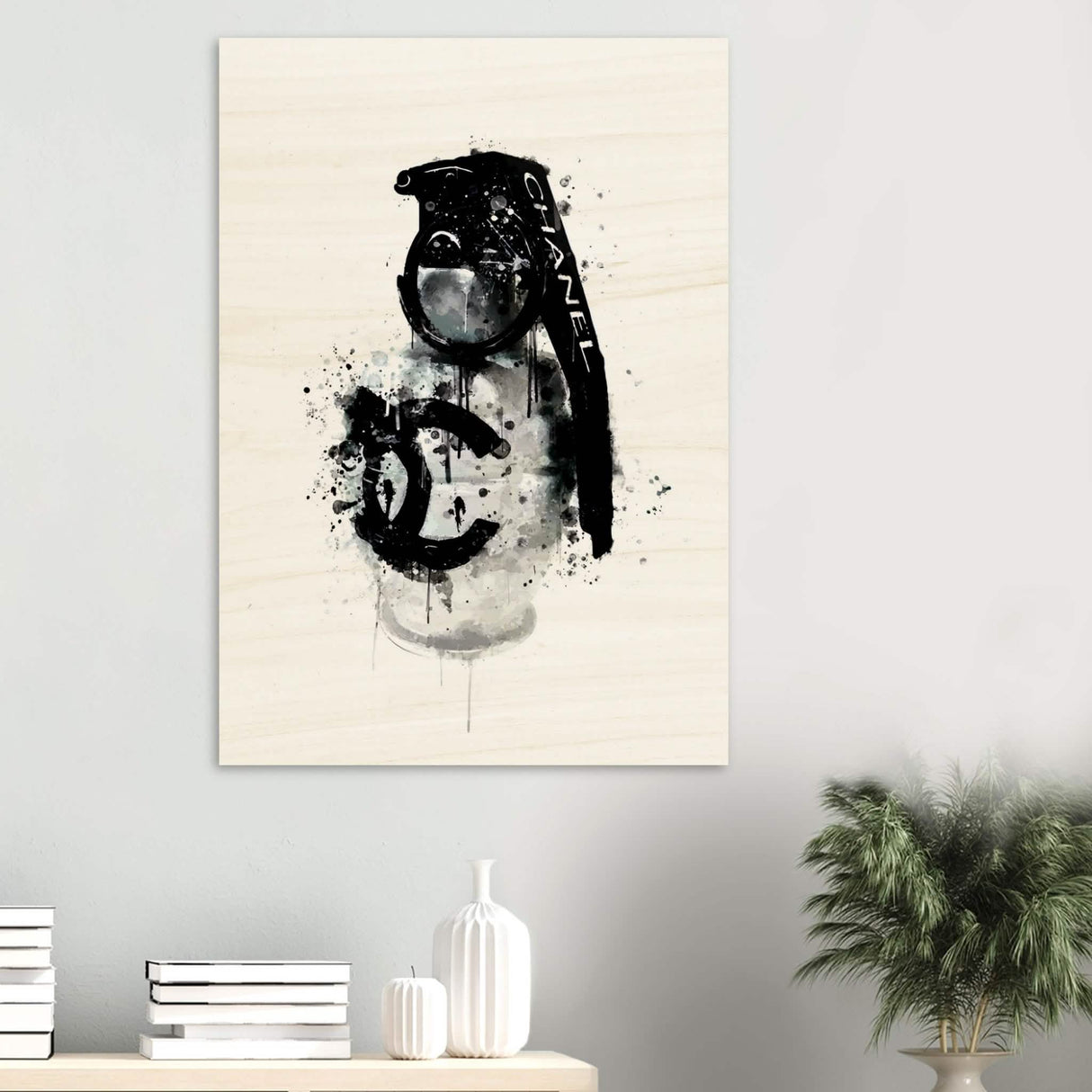 Da Vinci Pop Art Wall Art | CHANEL - Wood Prints - 70x100 cm / 28x40″ - 20 mm