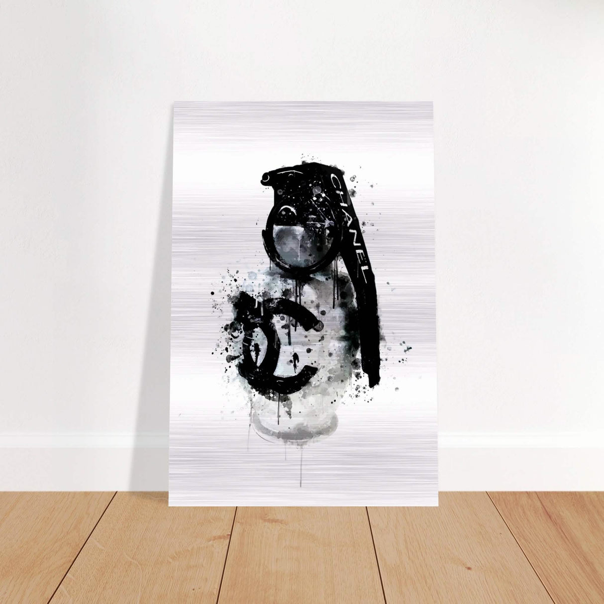 Da Vinci Pop Art Wall Art | CHANEL - Brushed Aluminum Print - 40x60 cm / 16x24″ -