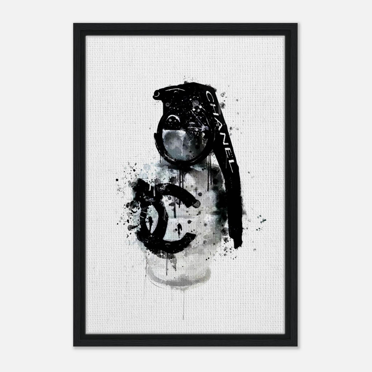 Da Vinci Pop Art Wall Art | CHANEL - Framed Canvas - 40x60 cm / 16x24″ - Black frame