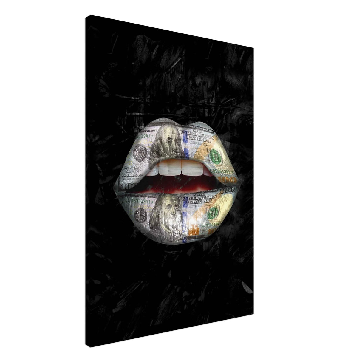 Da Vinci Pop Art Wall Art | Dollar Lips - Canvas - 70x100 cm / 28x40″ - Thick