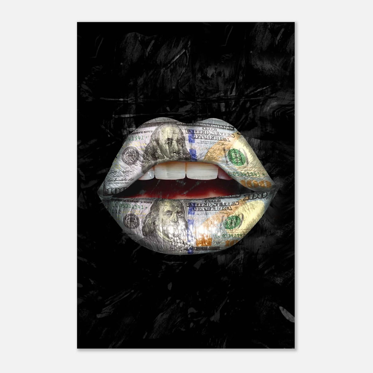 Da Vinci Pop Art Wall Art | Dollar Lips - Aluminum Print - 30x45 cm / 12x18″ -