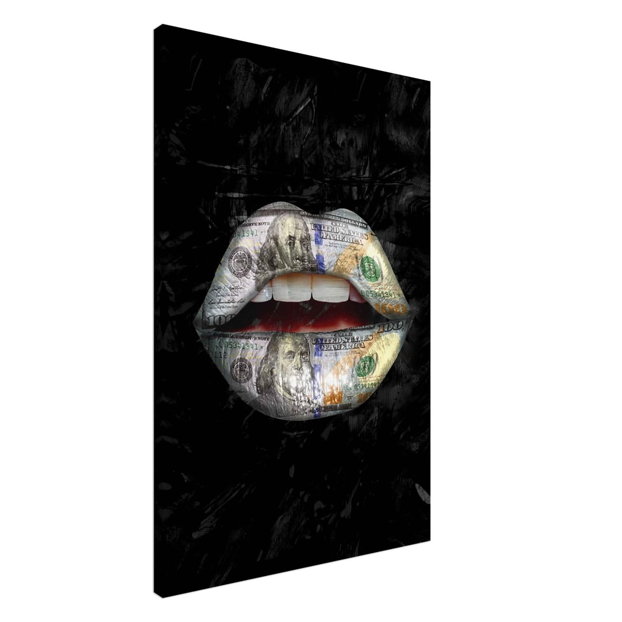 Da Vinci Pop Art Wall Art | Dollar Lips - Canvas - 60x90 cm / 24x36″ - Slim