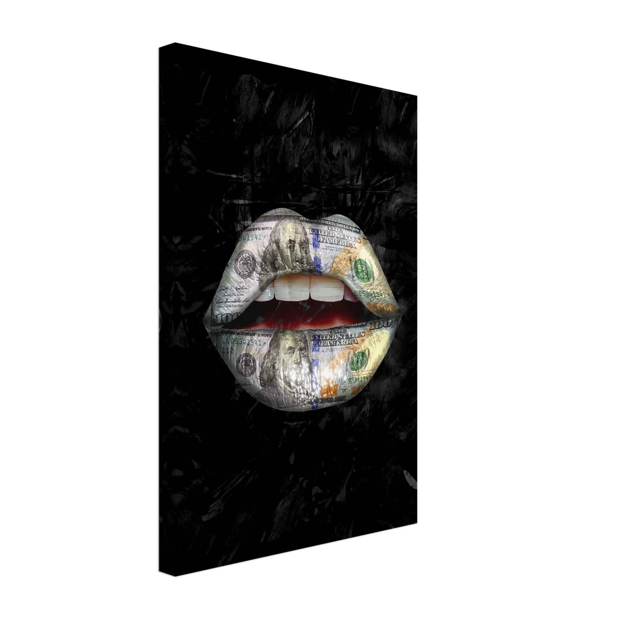 Da Vinci Pop Art Wall Art | Dollar Lips - Canvas - 30x45 cm / 12x18″ - Slim