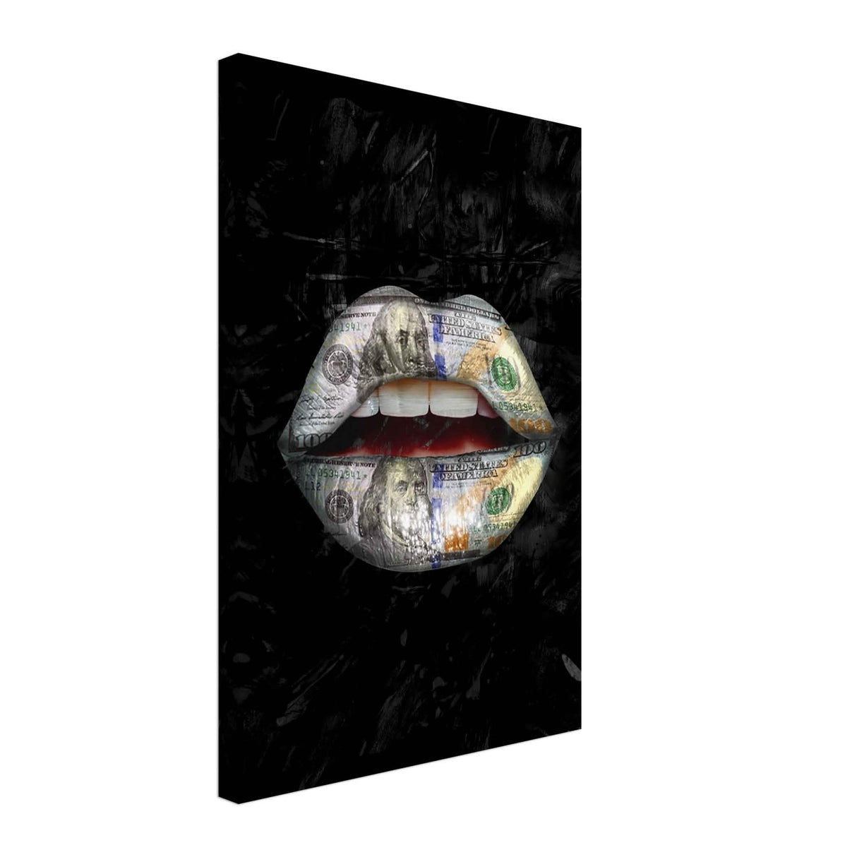 Da Vinci Pop Art Wall Art | Dollar Lips - Canvas - 40x60 cm / 16x24″ - Thick