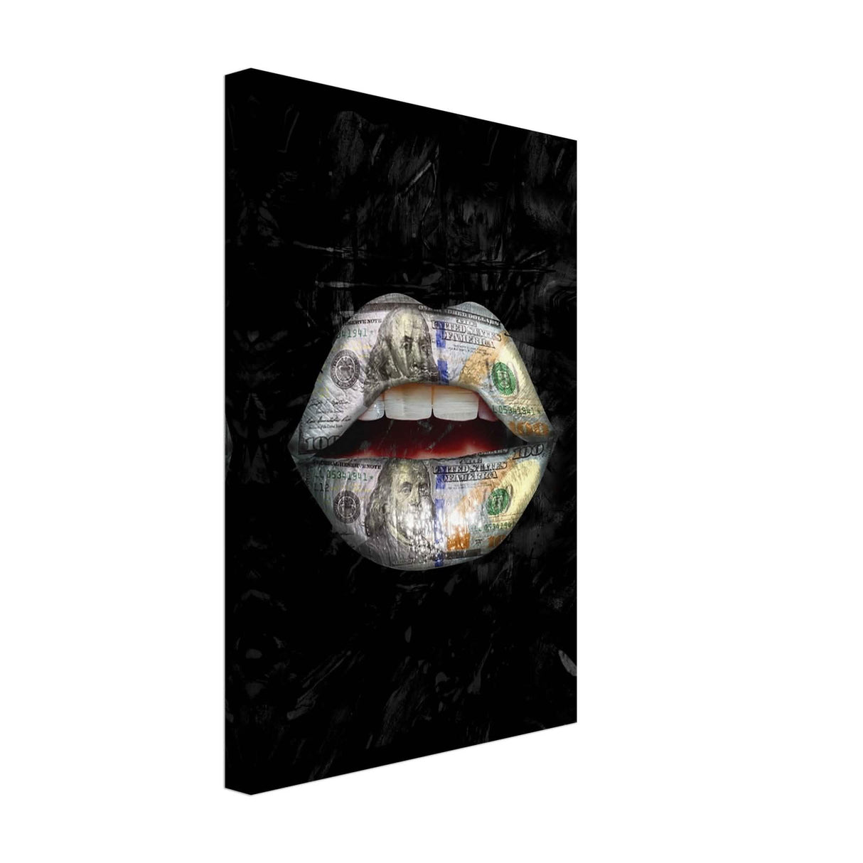 Da Vinci Pop Art Wall Art | Dollar Lips - Canvas - 30x45 cm / 12x18″ - Thick