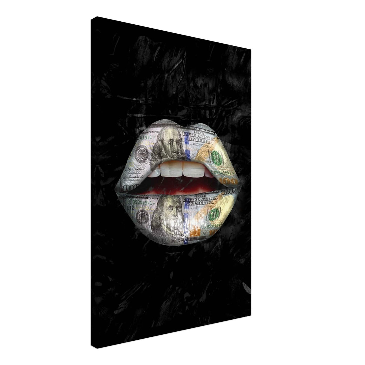Da Vinci Pop Art Wall Art | Dollar Lips - Canvas - 50x75 cm / 20x30″ - Slim