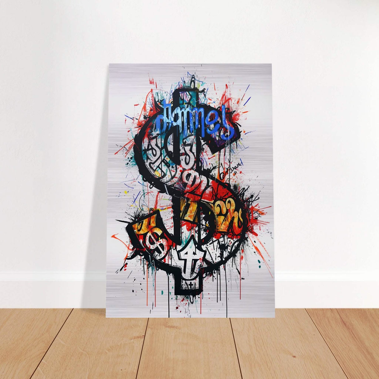 Da Vinci Pop Art Wall Art | Dollar - Brushed Aluminum Print - 60x90 cm / 24x36″ -