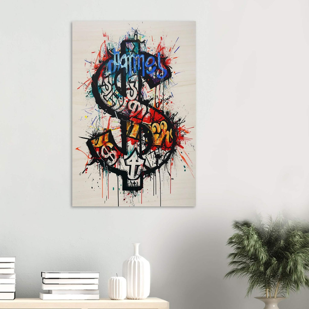 Da Vinci Pop Art Wall Art | Dollar - Wood Prints - 60x90 cm / 24x36″ - 20 mm